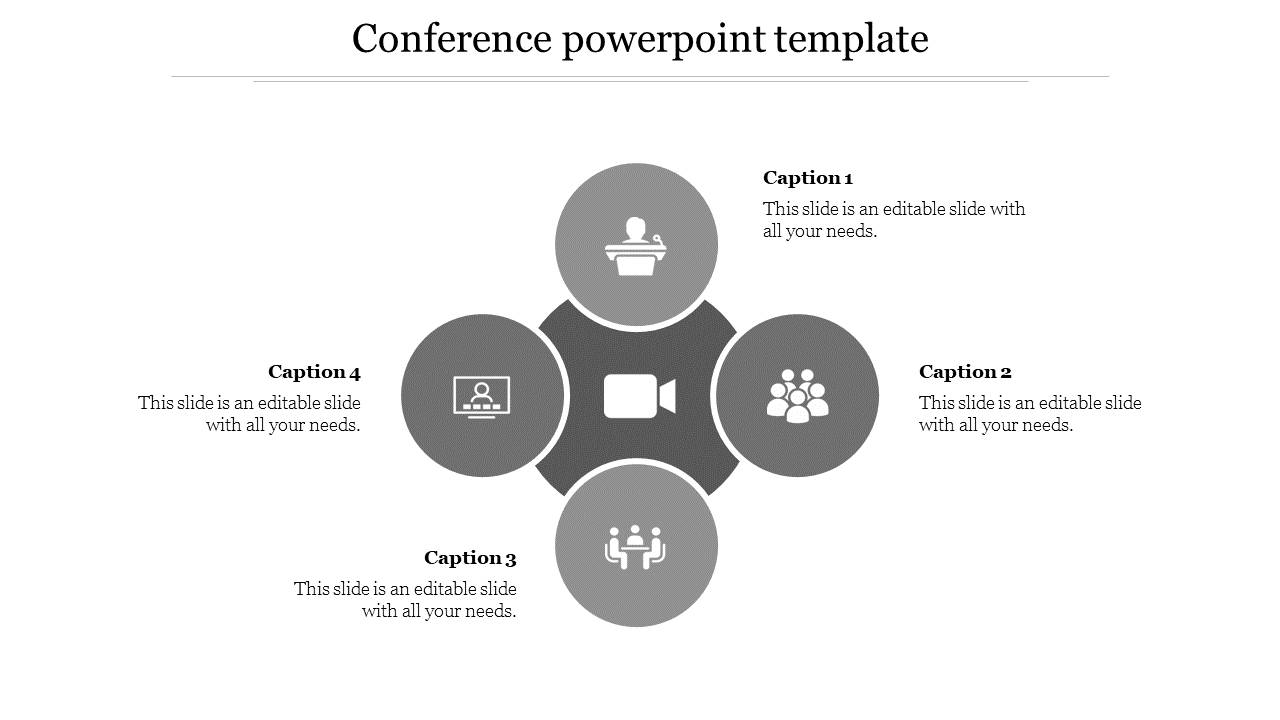 conference powerpoint template-Gray